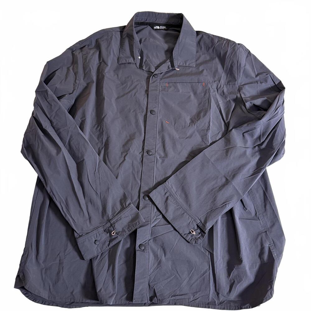 The North Face North Dome Lightweight Performance Shirt Snap Mens XXL Dark Gray